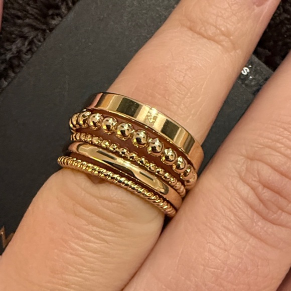 Halogen Gold Tone Women's Stackable Rings - Picture 3 of 3